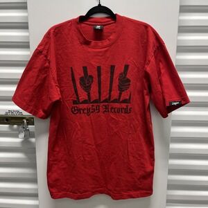 G59 Records T Shirt Red Short Sleeve Suicideboys Label Grey 59 Logo‎ XL Mens